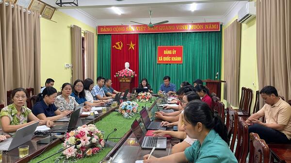 XÃ QUỐC KHÁNH DỰ HỘI NGHỊ TRỰC TUYẾN NGHIÊN CỨU, HỌC TẬP, QUÁN TRIỆT VÀ TRIỂN KHAI THỰC HIỆN NGHỊ QUYẾT HỘI NGHỊ LẦN THỨ BA BAN CHẤP HÀNH TRUNG ƯƠNG ĐẢNG KHÓA XIV